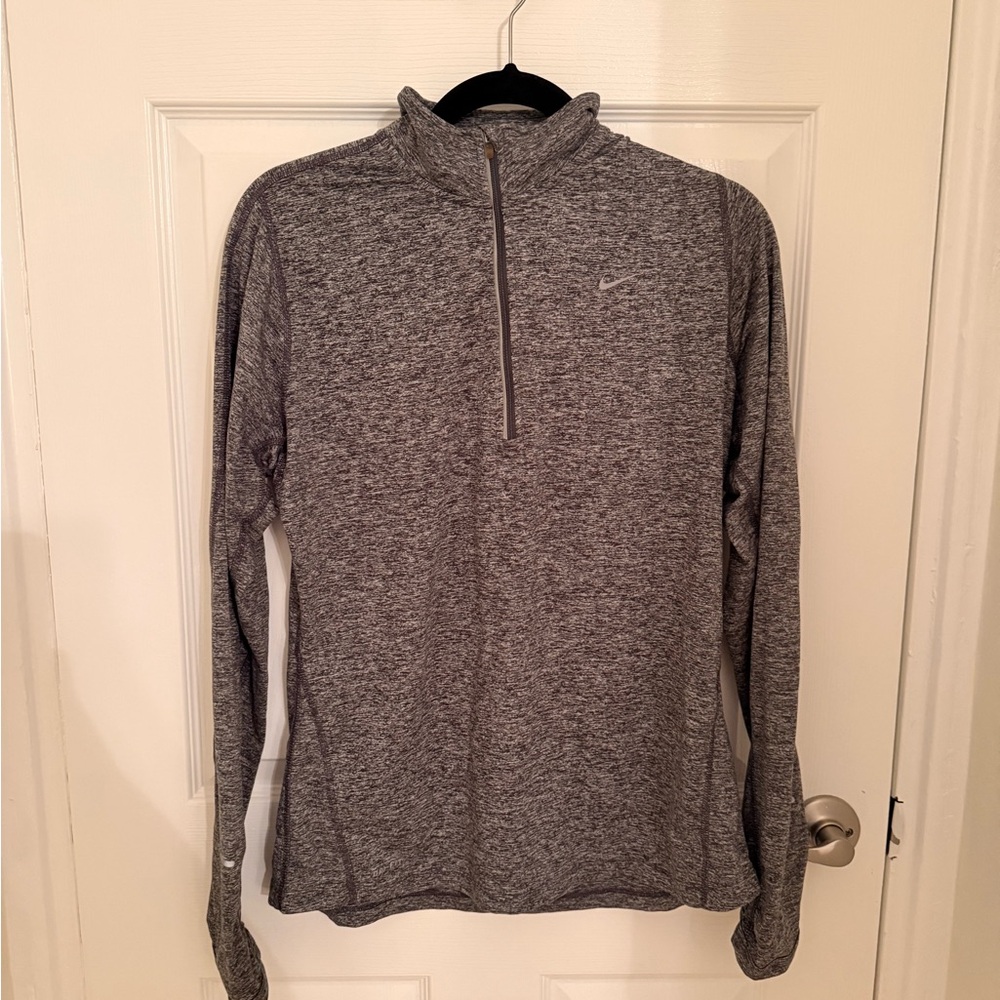 Nike Women’s Heathered Gray Zip-Up Sweater